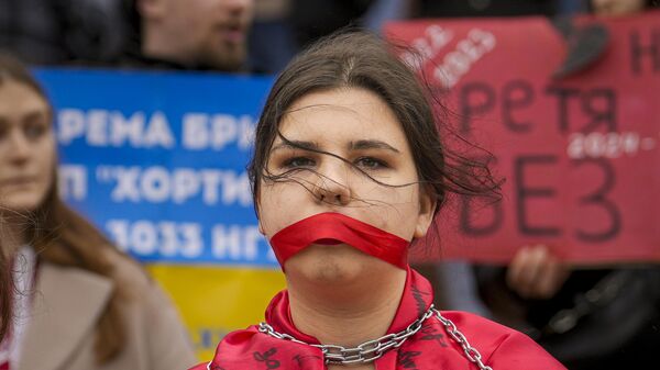 Митинг в Киеве с требованием организации обмена пленных