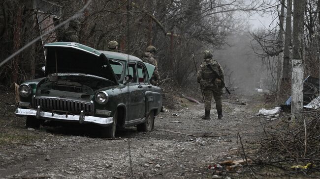 Российские военные в Авдеевке