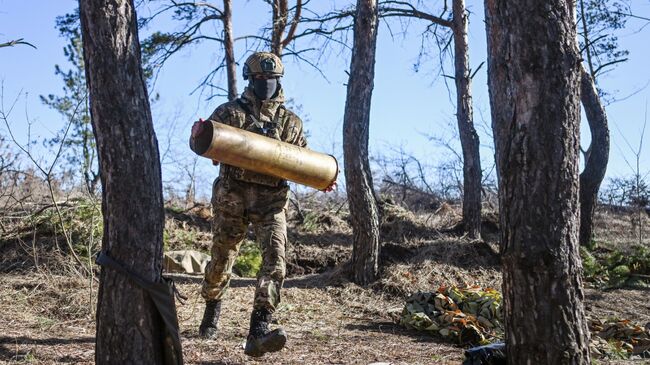 Российский военнослужащий на Авдеевском направлении