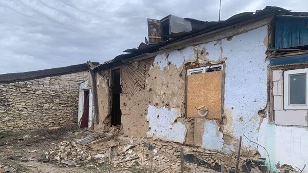 Жилой дом в Каховке, пострадавший от обстрела со стороны ВСУ. 25 марта 2024 года