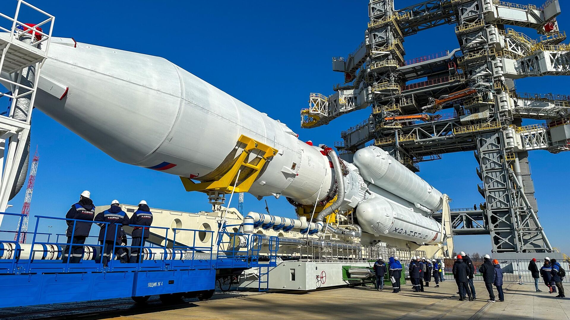 Первая летная ракета космического назначения Ангара-А5 на стартовом комплексе космодрома Восточный. 26 марта 2024 - РИА Новости, 1920, 26.03.2024
