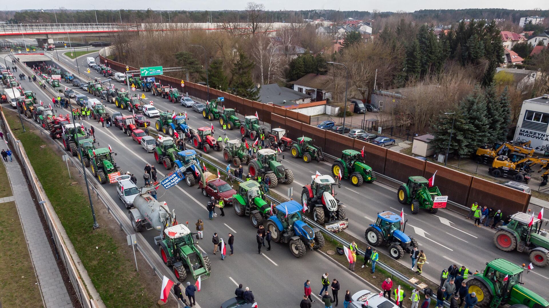 Акция протеста польских фермеров в пригороде Варшавы - РИА Новости, 1920, 26.03.2024