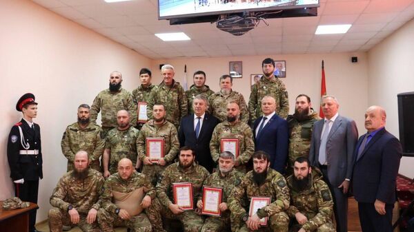 Губернатор Брянской области Александр Богомаз наградил бойцов Ахмата, участвовавших в задержании террористов