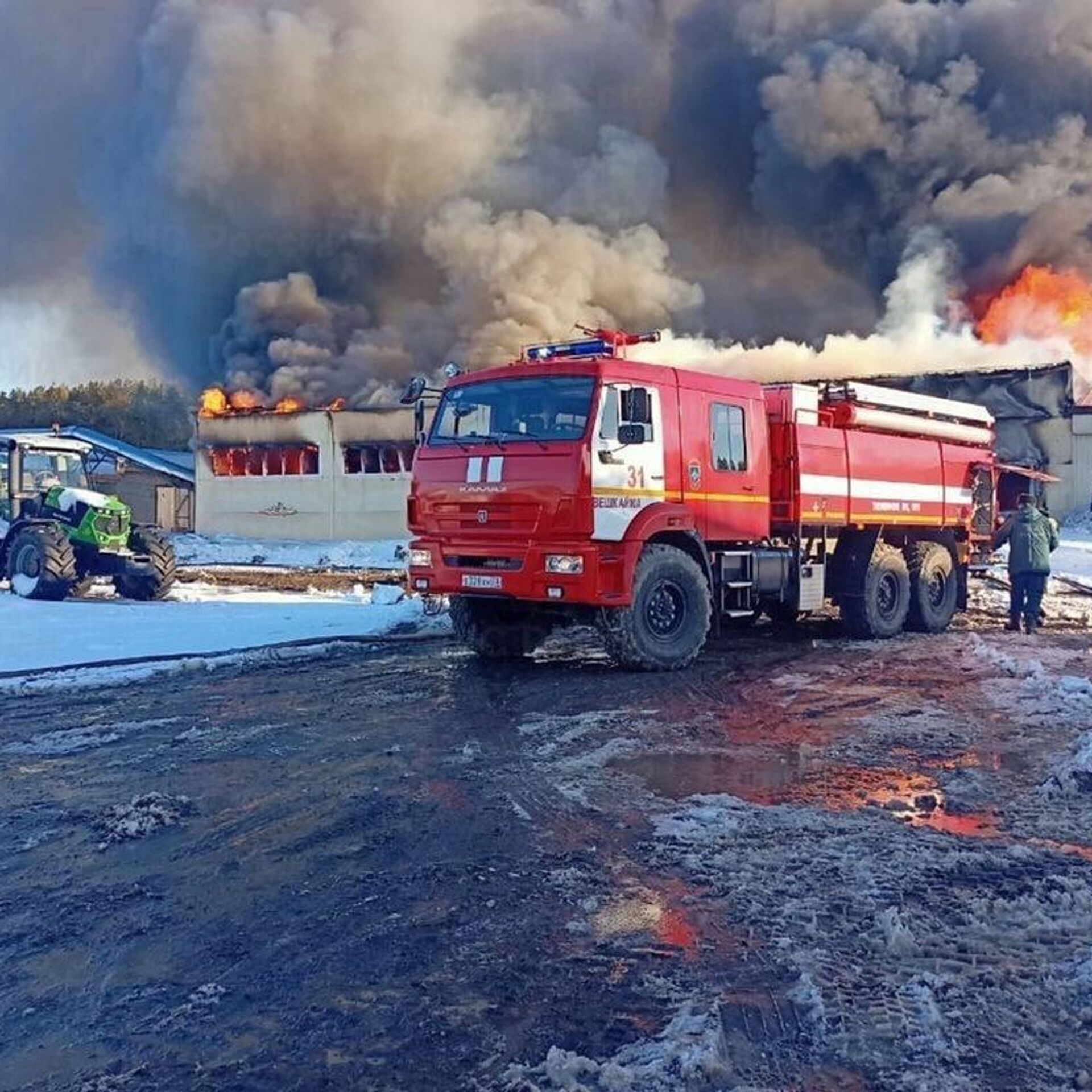 В Ульяновской области потушили пожар на складе птицефабрики - РИА Новости,  29.03.2024