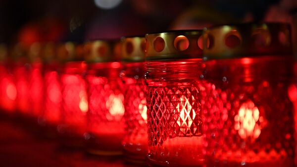 Свечи в память о жертвах теракта 22 марта 2024 г. в Крокус Сити Холле