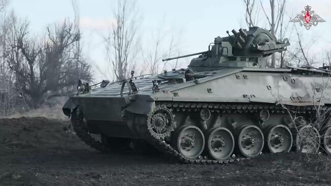 Отремонтированная БМП Marder, захваченная на Авдеевском направлении