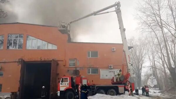 Пожар на территории Уралмашзавода в Екатеринбурге