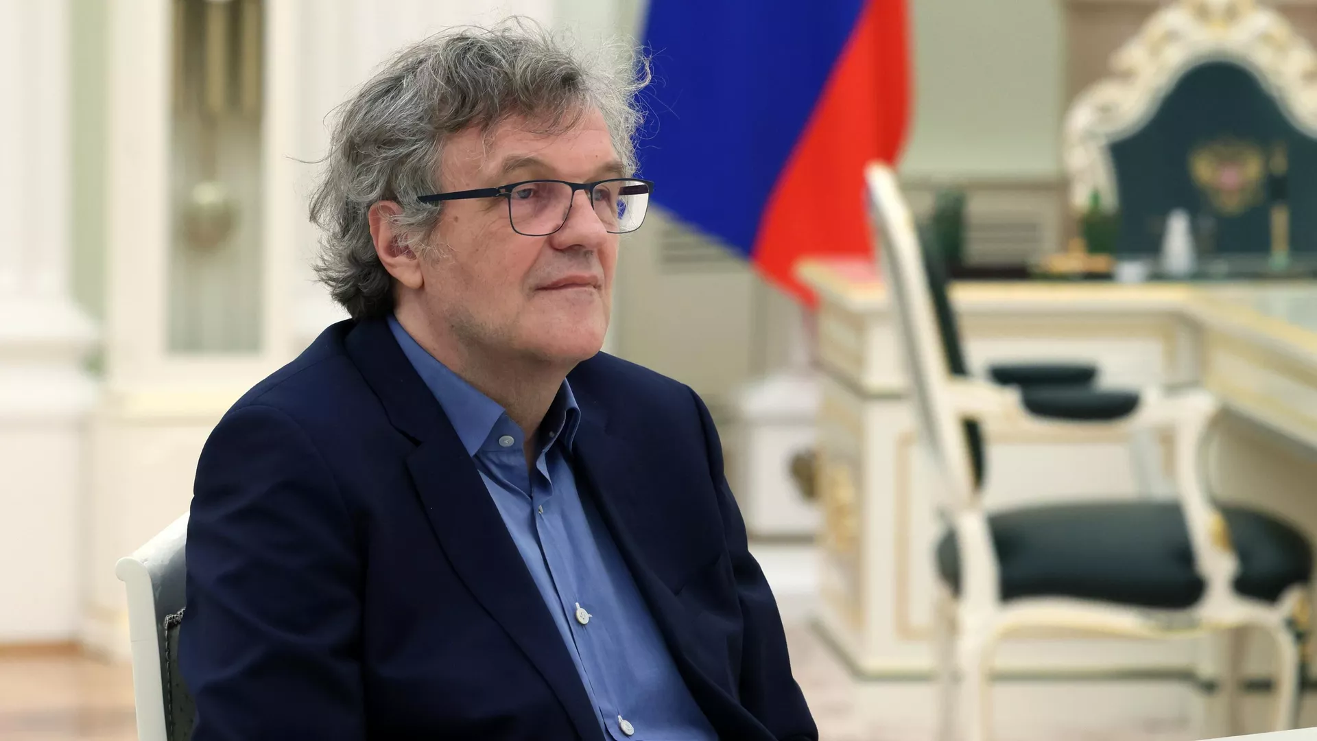 Сербский режиссёр, актёр и сценарист Эмир Кустурица во время встречи с президентом РФ Владимиром Путиным. 2 апреля 2024 - РИА Новости, 1920, 02.04.2024