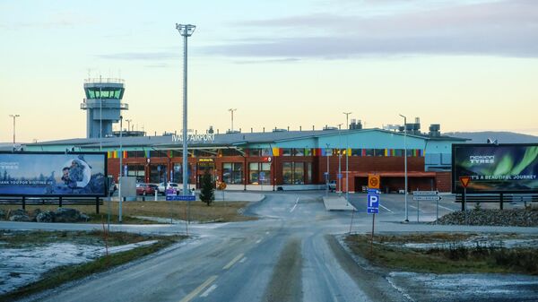 Здание аэропорта Ивало провинции Лаппи в Финляндии