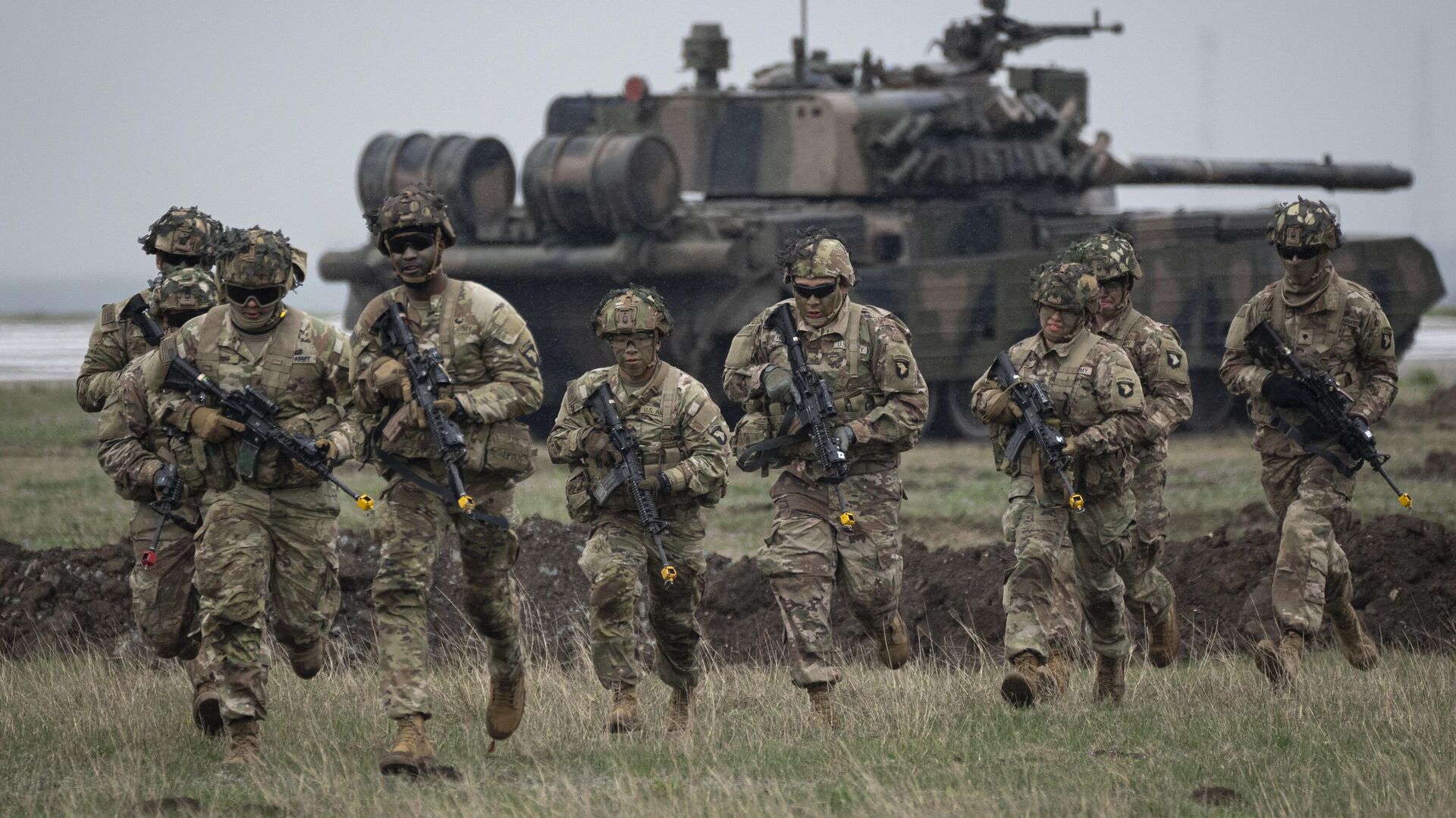 Американские военные во время учения НАТО в Румынии0