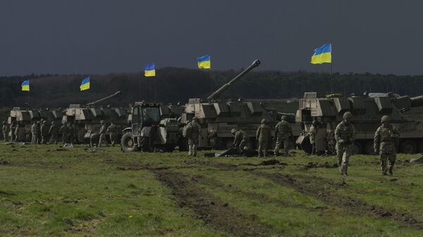 Украинские военные принимают участие в учениях