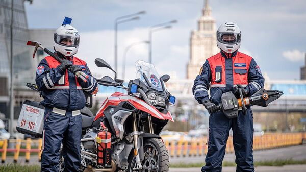 Работа спасателей Пожарно-спасательного центра Москвы