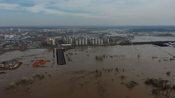 Вода в Ленинском районе Оренбурга. Кадры с дрона
