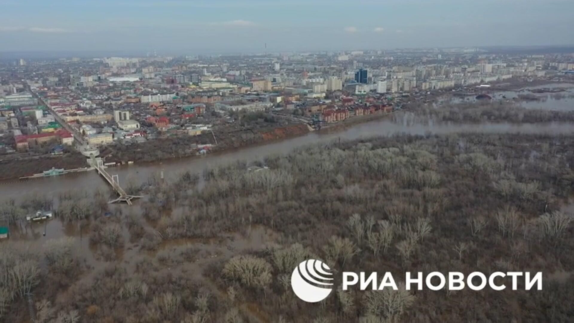 Затопленные садовые товарищества под Оренбургом. Кадры с дрона - РИА Новости, 1920, 09.04.2024