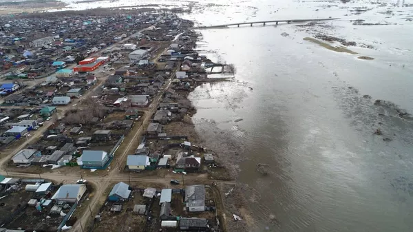 Разлив реки Тобол в Звериноголовском округе Курганской области