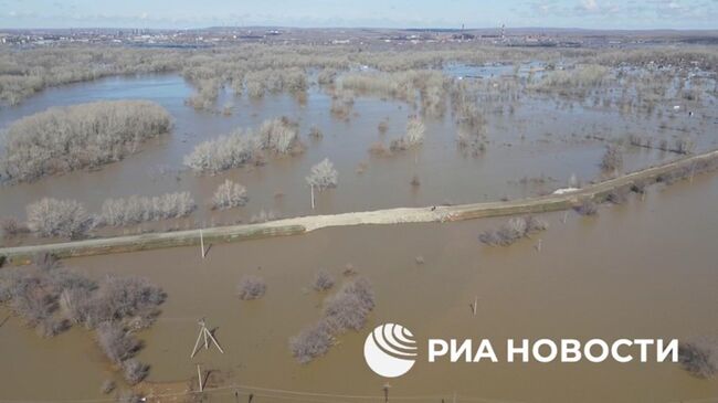 Место прорыва дамбы в Орске, из-за которого начало топить город, засыпали