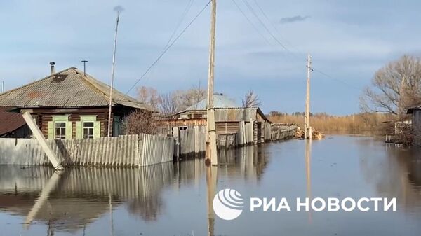 Село Каминское в Курганской области частично затоплено