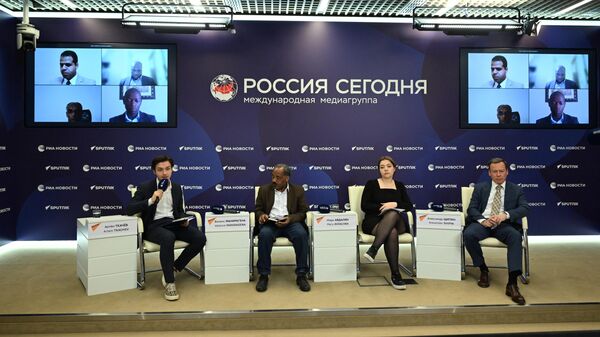 Видеомост Россия – Африканский союз: актуальные вопросы взаимодействия в Международном мультимедийном пресс-центре медиагруппы Россия сегодня