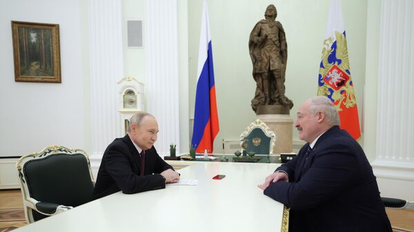 Президент России Владимир Путин и президент Белоруссии Александр Лукашенко