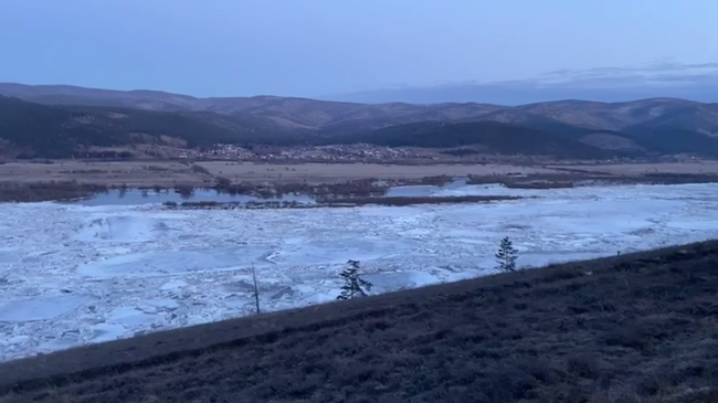 Затора на реке Селенга