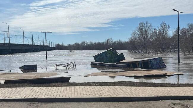 Скейтпарк, смытый рекой в Оренбурге