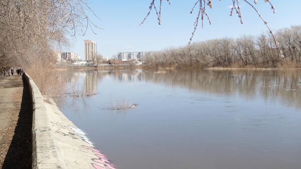 Река Тобол в районе улицы Кремлева города Курган