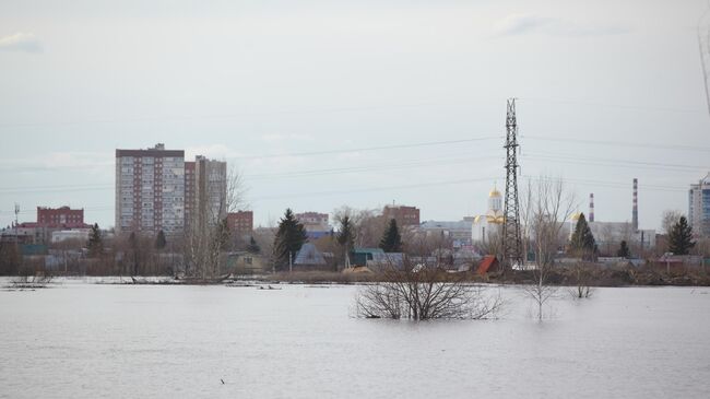 Продолжается подъем уровня воды в реке Тобол у Кургана