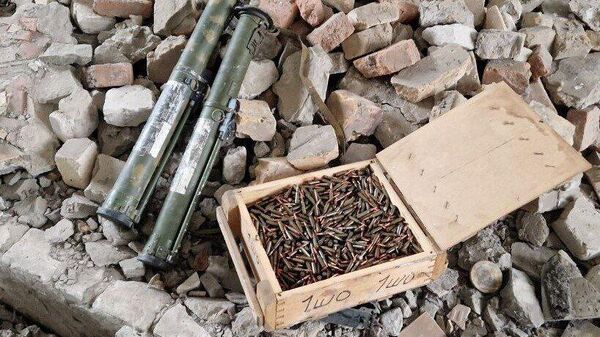 Боеприпасы, обнаруженные в тайнике на территории ЛНР