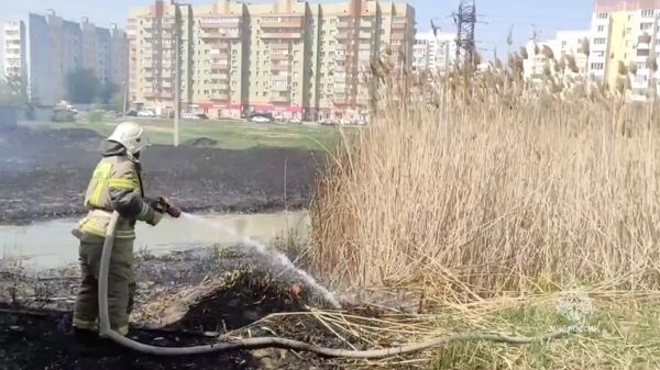 Ликвидация пожара в Астрахани. 18 апреля 2024