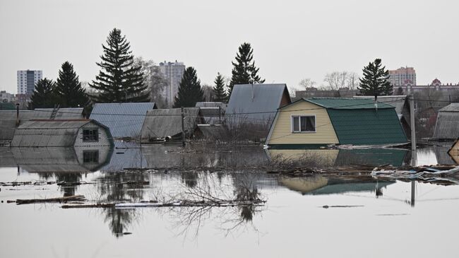 Затопленные дома в Кургане