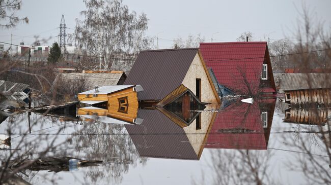 Затопленные дома в Кургане