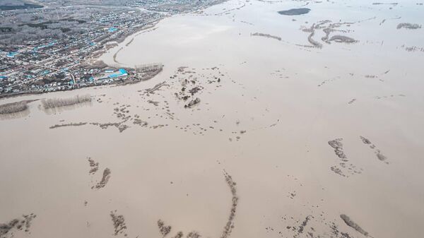 Разлив реки Ишим в Тюменской области