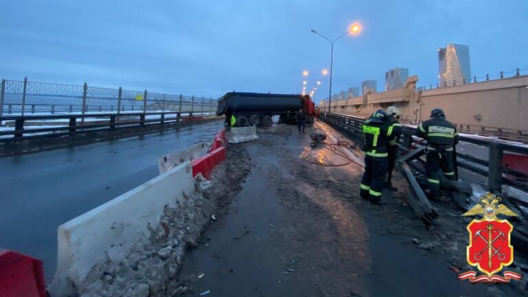 На месте ДТП в Кронштадтском районе Петербурга