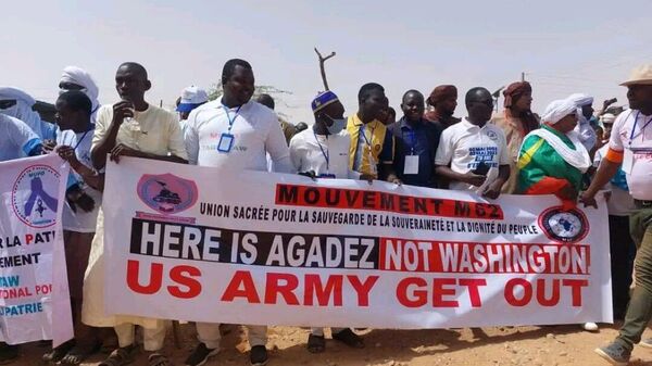 Акция протеста с требованием к солдатам армии США покинуть Нигер