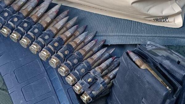 Оружие из заминированных схронов с иностранным вооружением, оставленных украинскими войсками при отступлении из Авдеевки