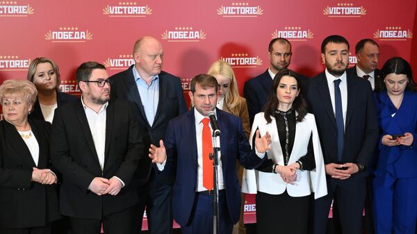Лидеры оппозиционных молдавских партий в составе политического блока Победа