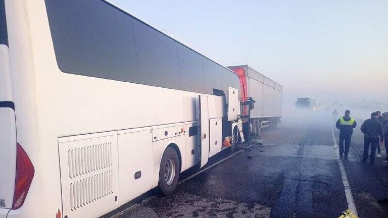 На месте ДТП с участием рейсового автобуса в Рязанской области