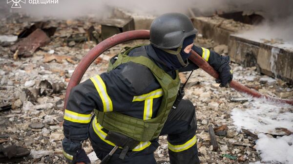 Пожарные на месте происшествия, Украина. Архивное фото