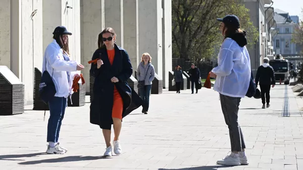 В Москве стартовала акция Георгиевская ленточка В Москве стартовала акция Георгиевская ленточка