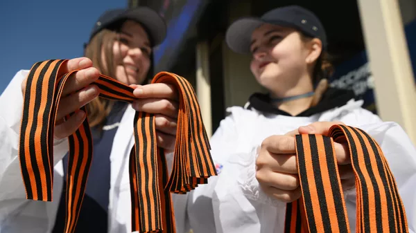 В Москве стартовала акция Георгиевская ленточка В Москве стартовала акция Георгиевская ленточка