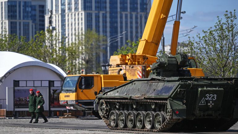 БМП Marder, захваченная российскими военнослужащими в ходе спецоперации, на Поклонной горе в Москве