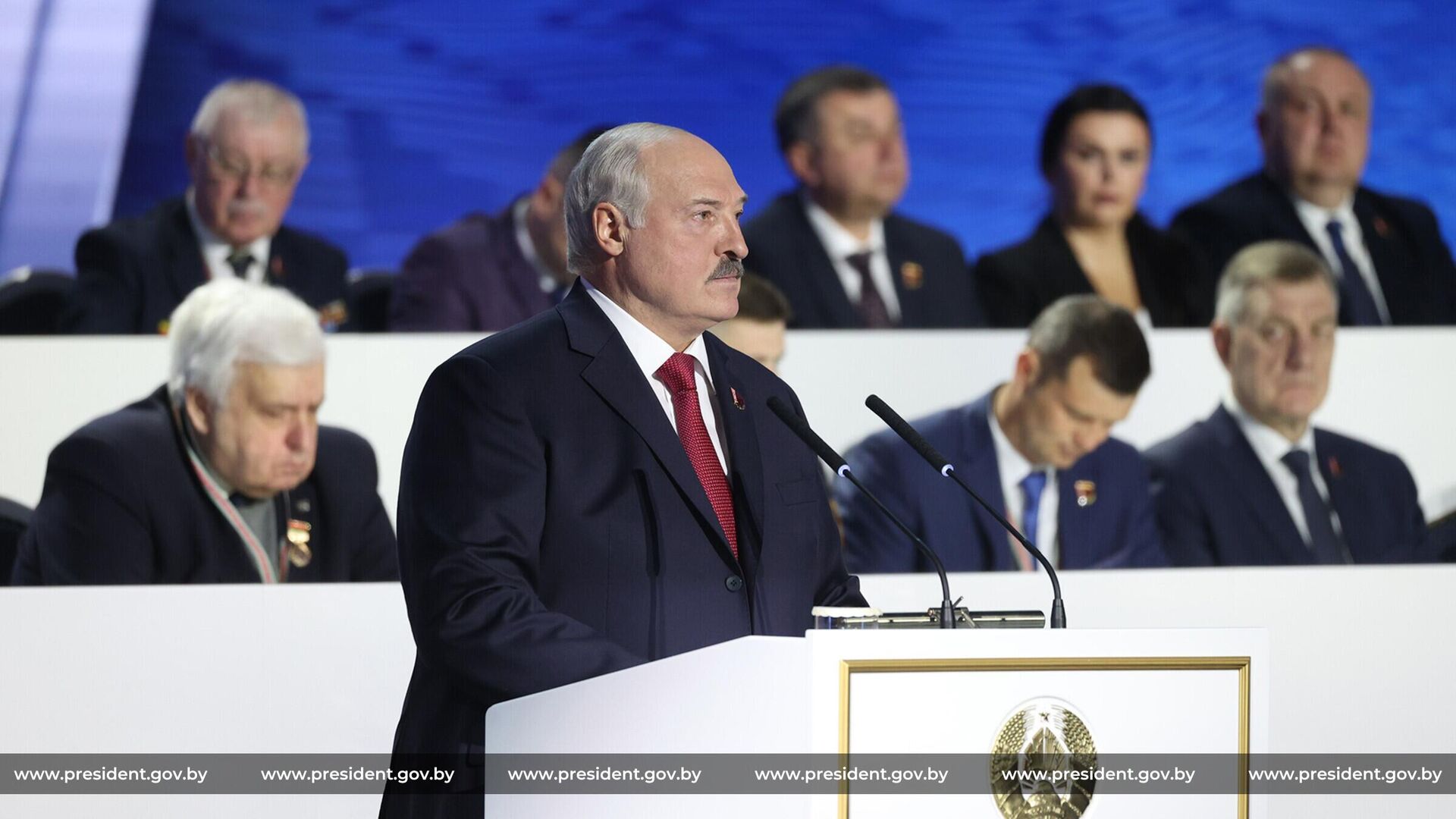 Президент Белоруссии Александр Лукашенко выступает на Заседании VII Всебелорусского народного собрания1