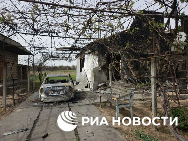 Место убийства в поселке Абрикосовка Херсонской области