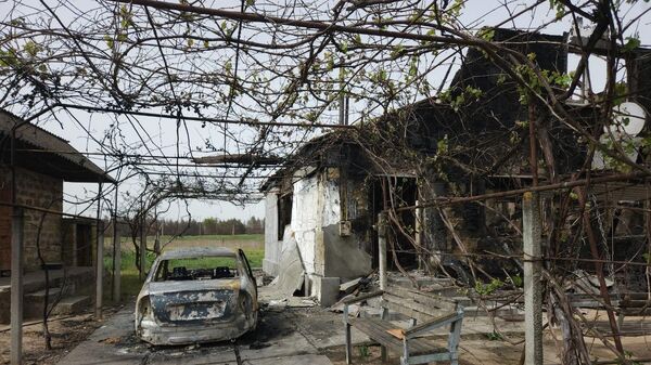 Место убийства в поселке Абрикосовка Херсонской области