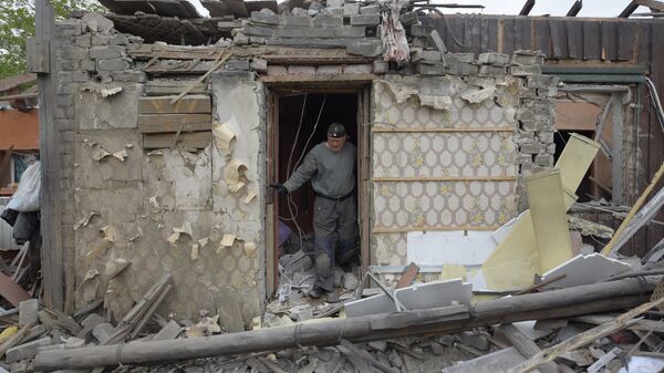 Дом в Кировском районе Донецка, разрушенный в результате обстрела со стороны ВСУ. 26 апреля 2024