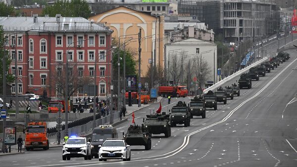 Перекрытие улиц в Москве в связи с репетицией парада