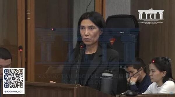 Гульнара Насырбекова во время судебного заседания