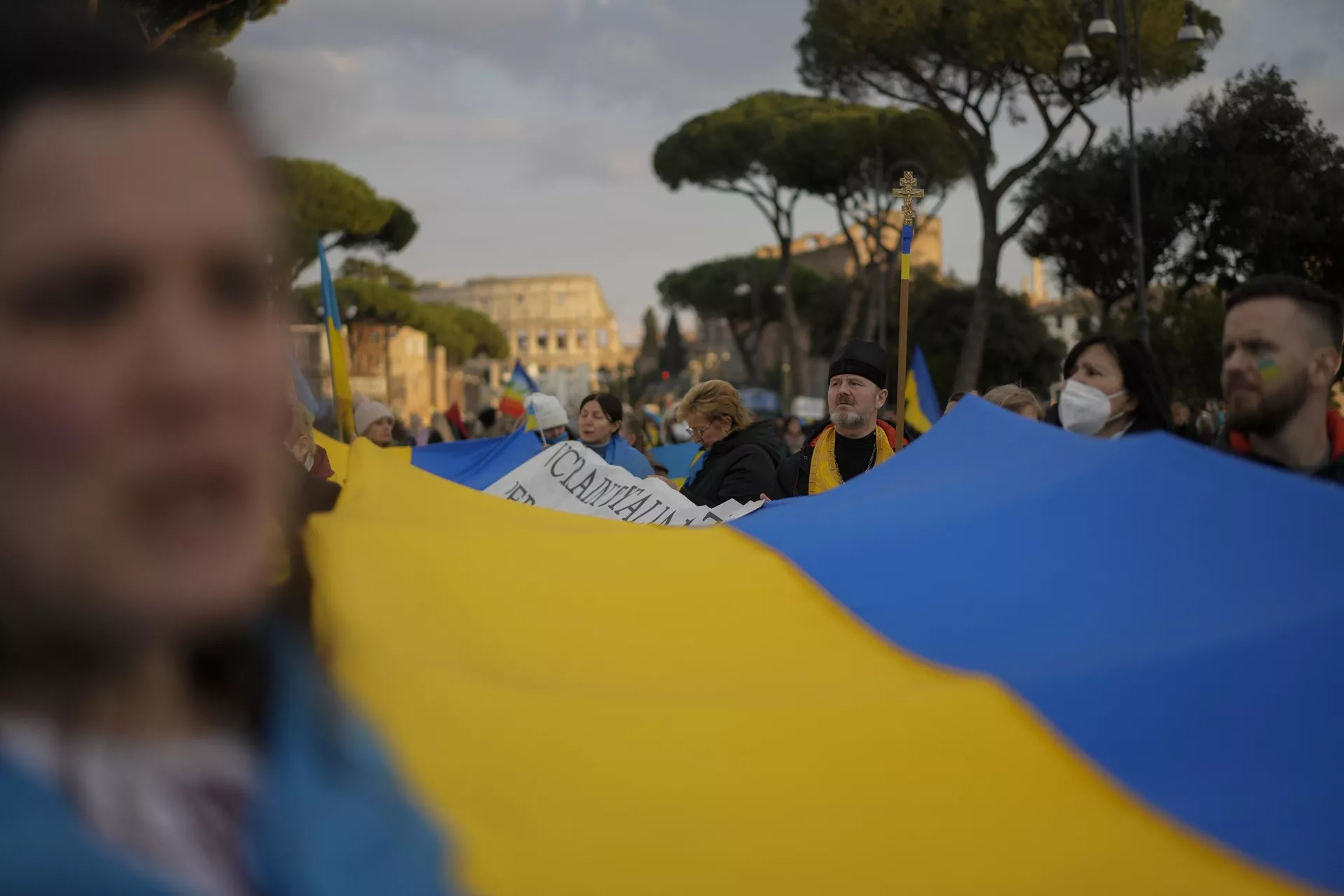 Ukrainiens lors d'une manifestation à Rome, Italie - RIA Novosti, 1920, 11/07/2024