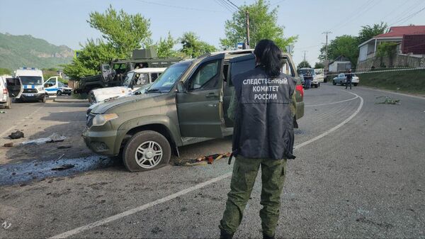 На месте нападения на пост ДПС в Карачаево-Черкесии
