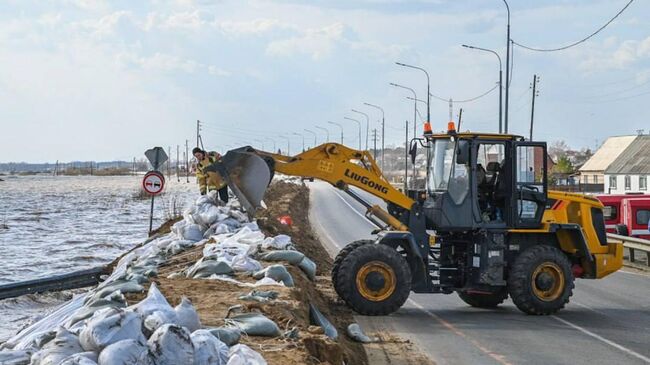 Участок трассы Р-402 возле села Абатское в Тюменской области